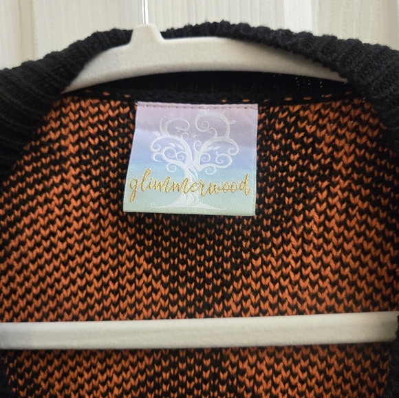 Glimmerwood Halloween Pumpkin Sweater - Orange and Black - Picture 5 of 5